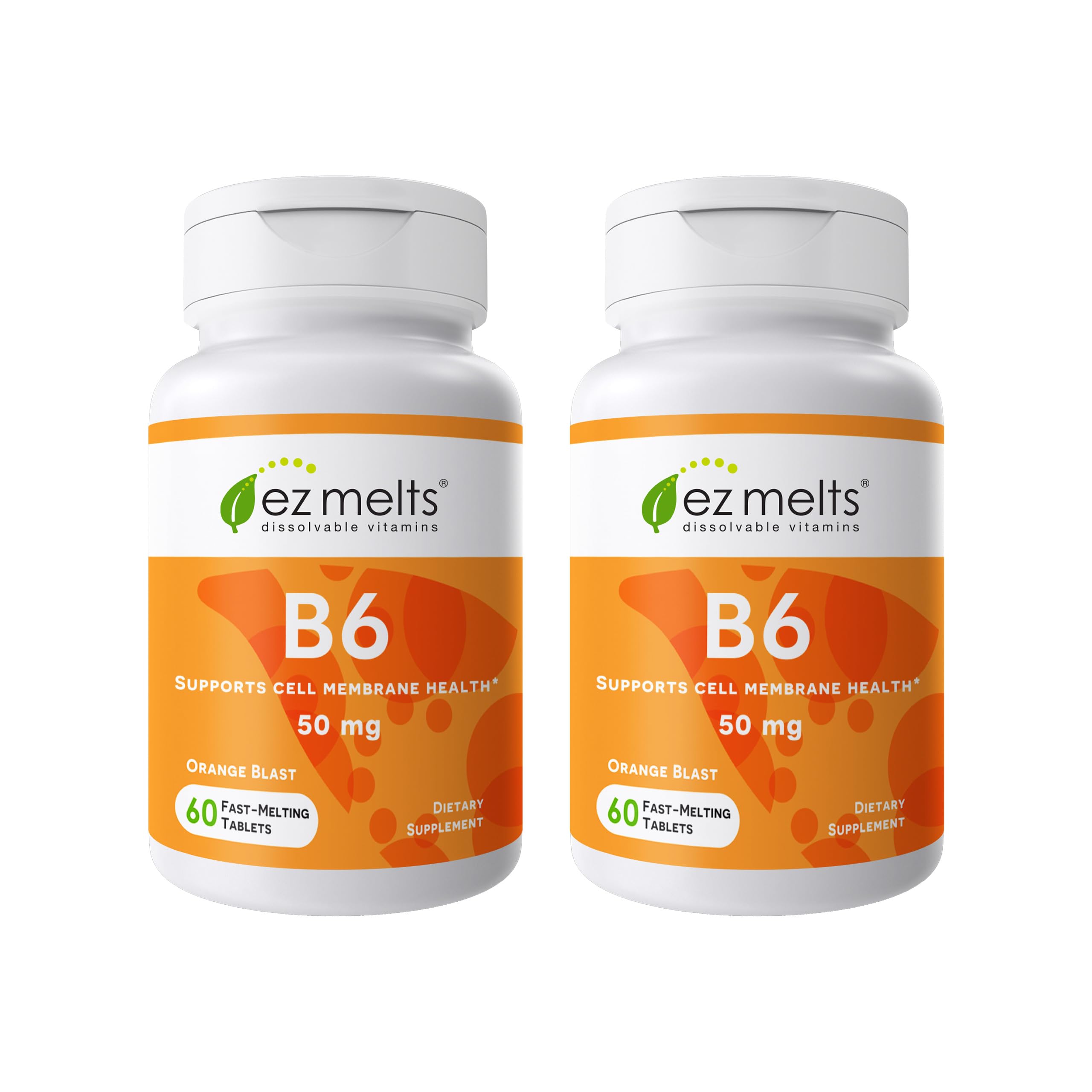 EZ Melts B6 50 mg sugar-free dissolvable tablet box