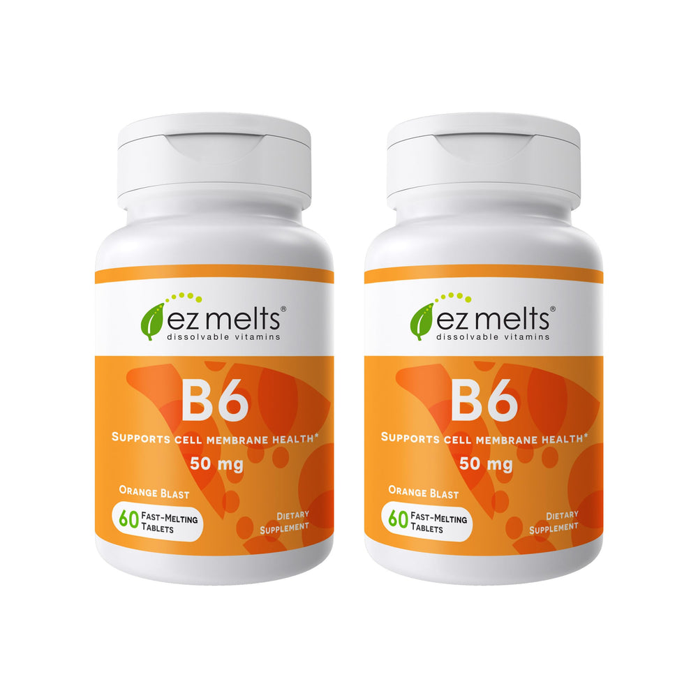 EZ Melts B6 50 mg sugar-free dissolvable tablet box