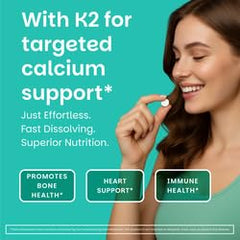 Vitamin D3 + K2 bottle highlighting 5000 IU per serving