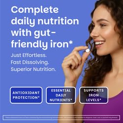 EZ Melts dissolvable multivitamin iron tablet for men