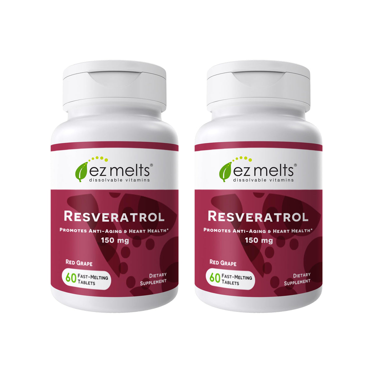 EZ Melts resveratrol 150 mg 2-pack hero image