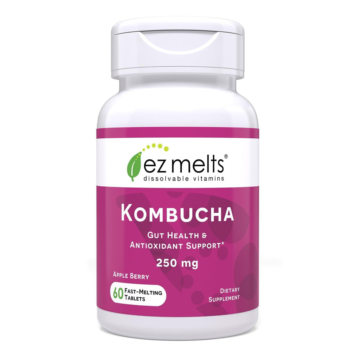 EZ Melts Apple Berry flavor dissolvable kombucha tablets – product shot
