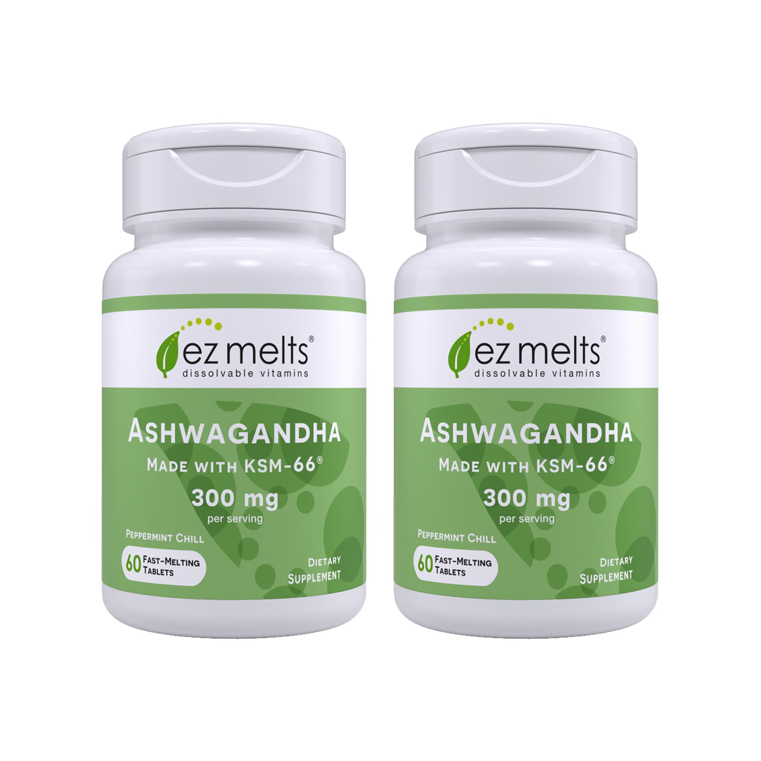 EZ Melts KSM-66 Ashwagandha peppermint front view