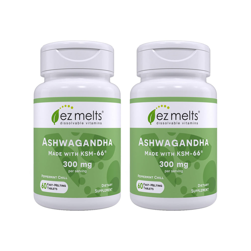 EZ Melts KSM-66 Ashwagandha peppermint front view