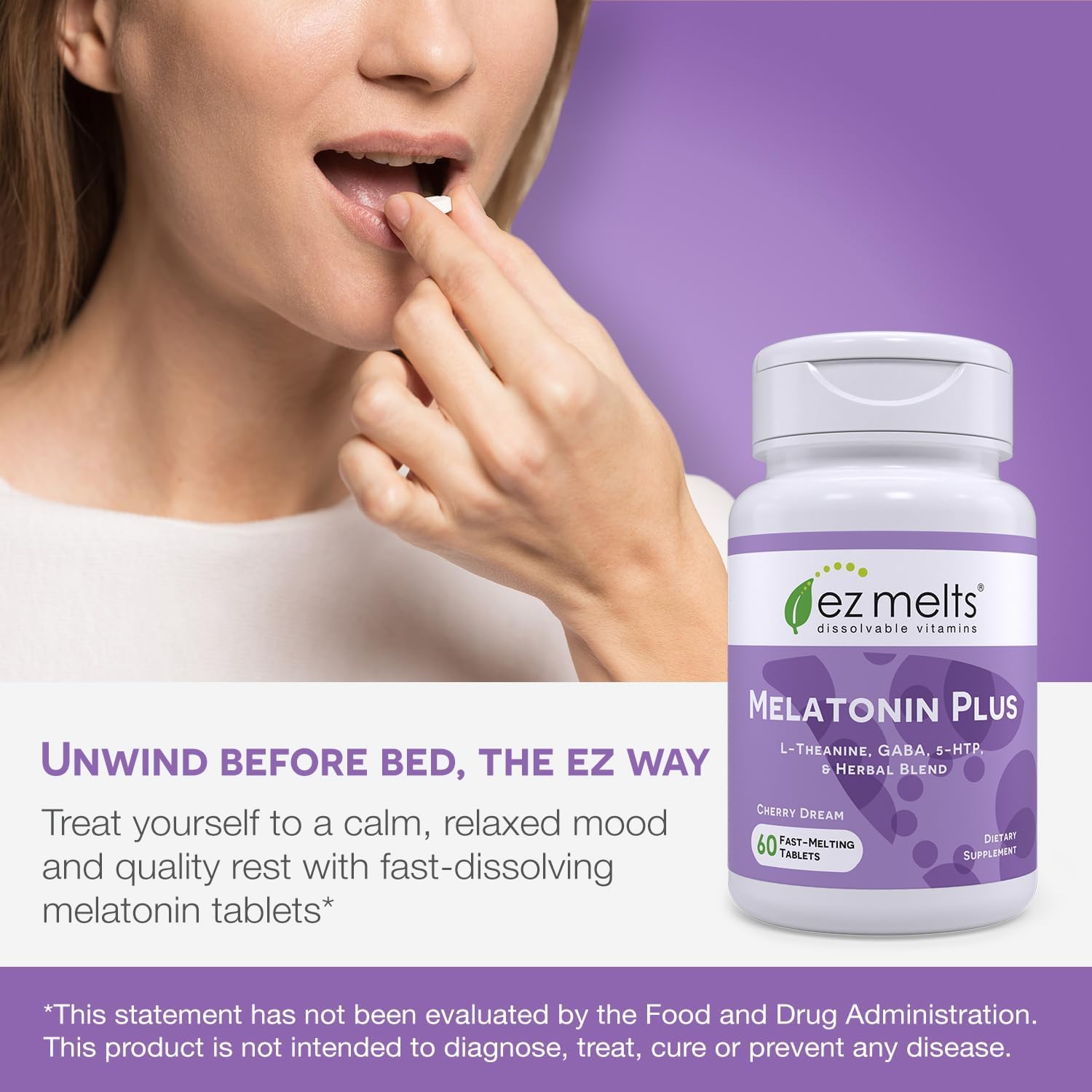 Melatonin 5 mg with L-Theanine, GABA and 5-HTP blend