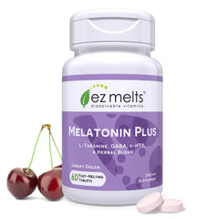 EZ Melts sugar-free melatonin plus product front view