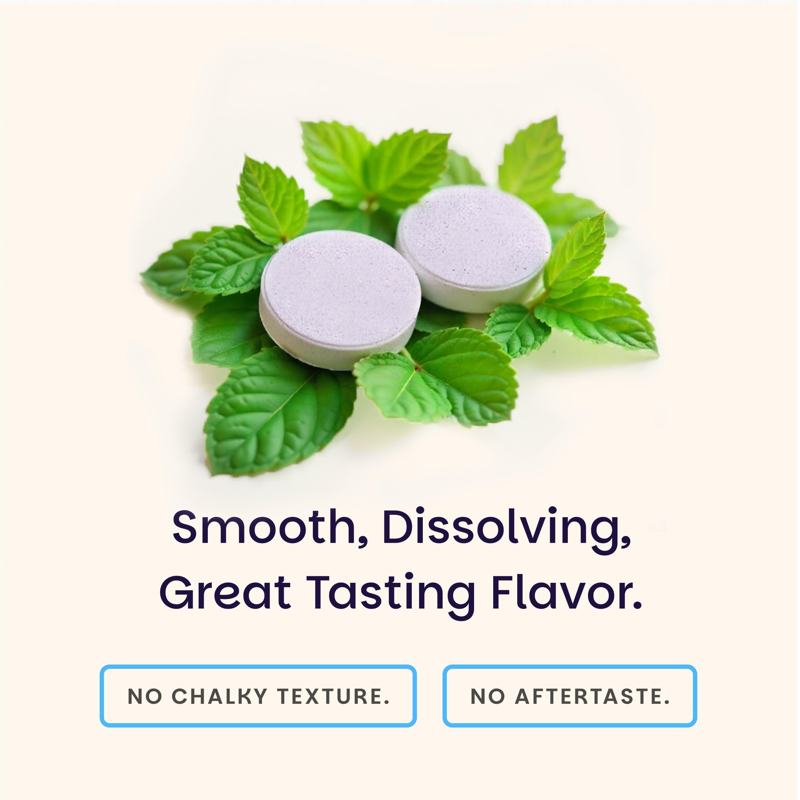 Vegan, non-GMO label indicating no artificial flavors on EZ Melts