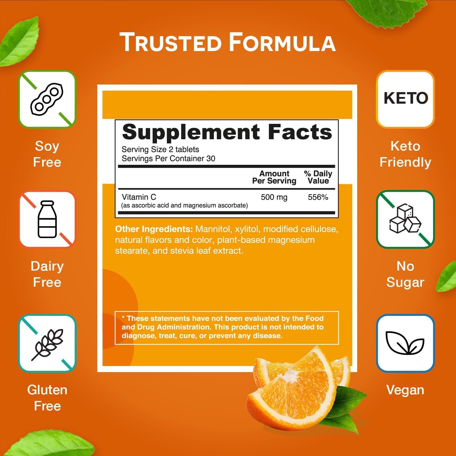 Side view of EZ Melts Vitamin C 2-pack box