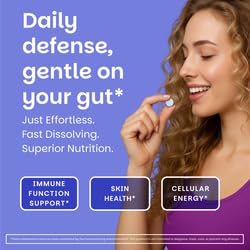 Vegan zinc lozenges packaging, no artificial colors