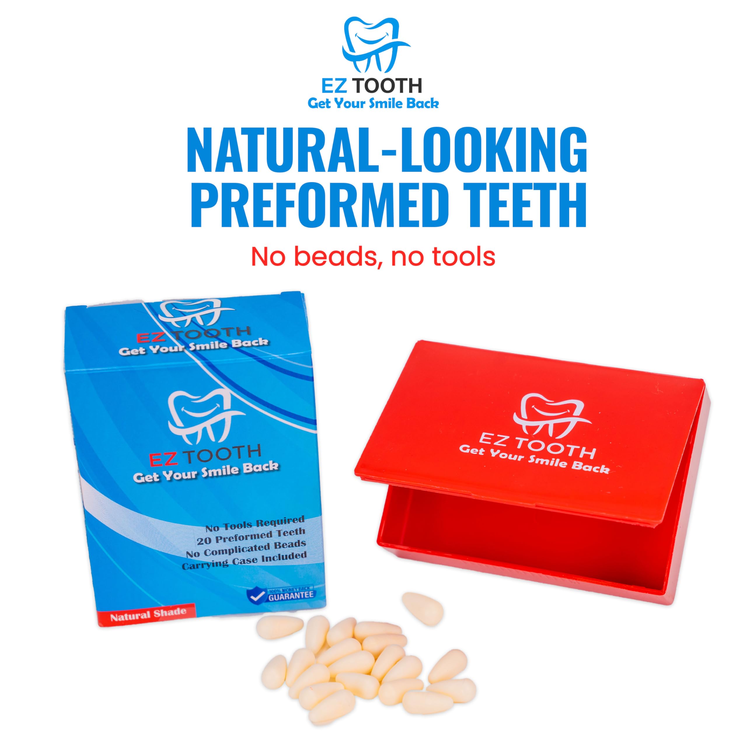 EZ Tooth kit components and carrying case