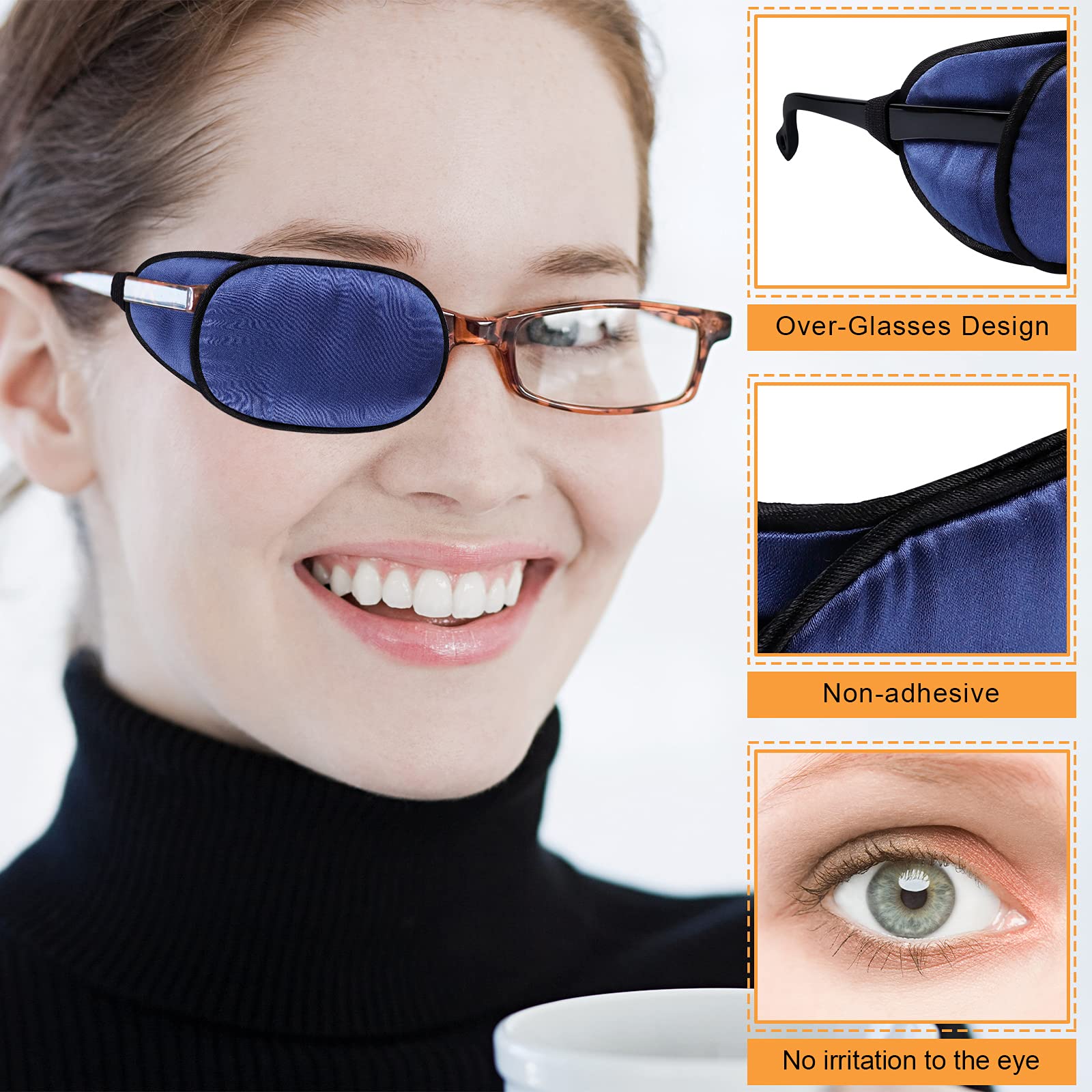 Close-up of 3D eye patch treatment design for amblyopia