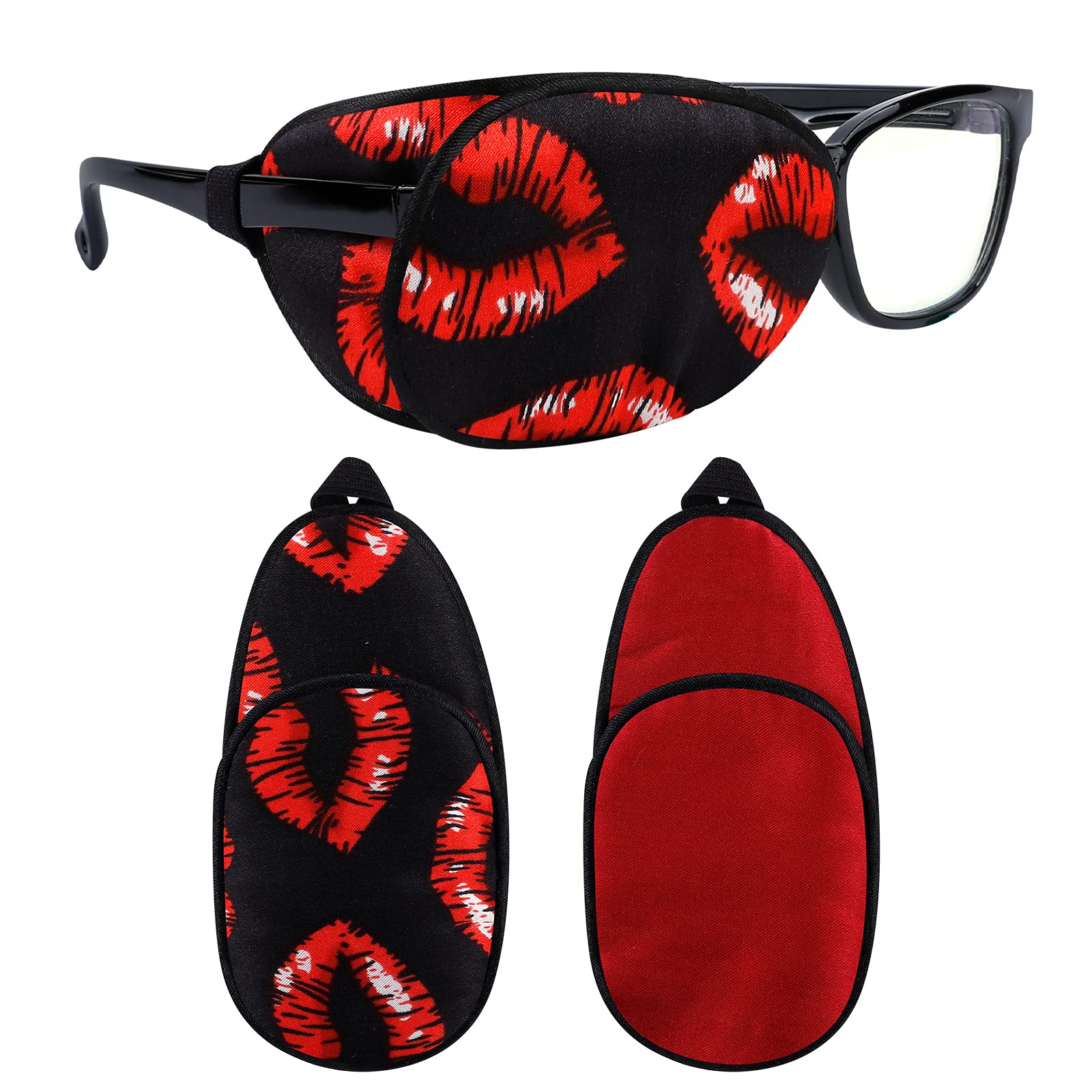 eZAKKA Silk Eye Patch for Adults designed to be worn with glasses