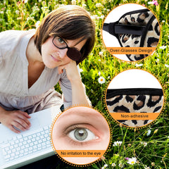 Glasses-friendly non-adhesive eye patch for left or right eye