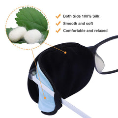 Eye patch worn over glasses for a secure fit