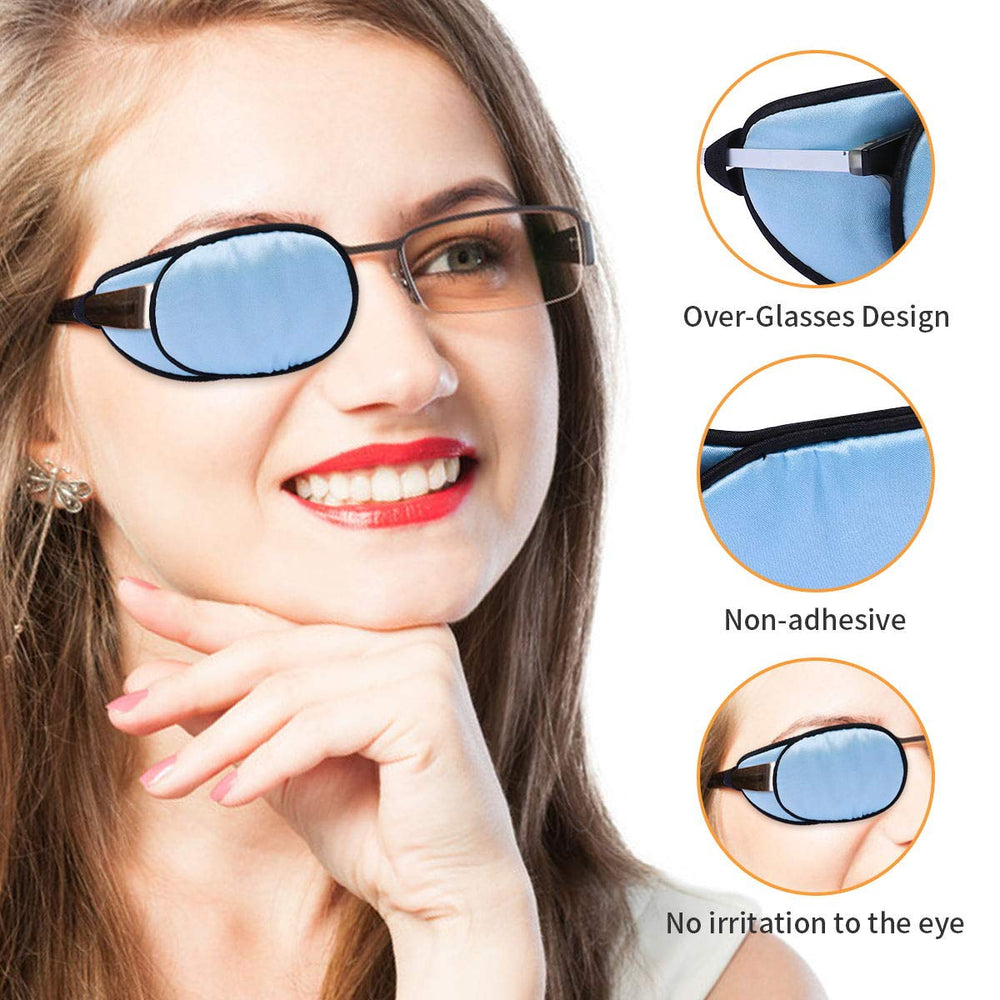 eZAKKA eye patches for adults in black color