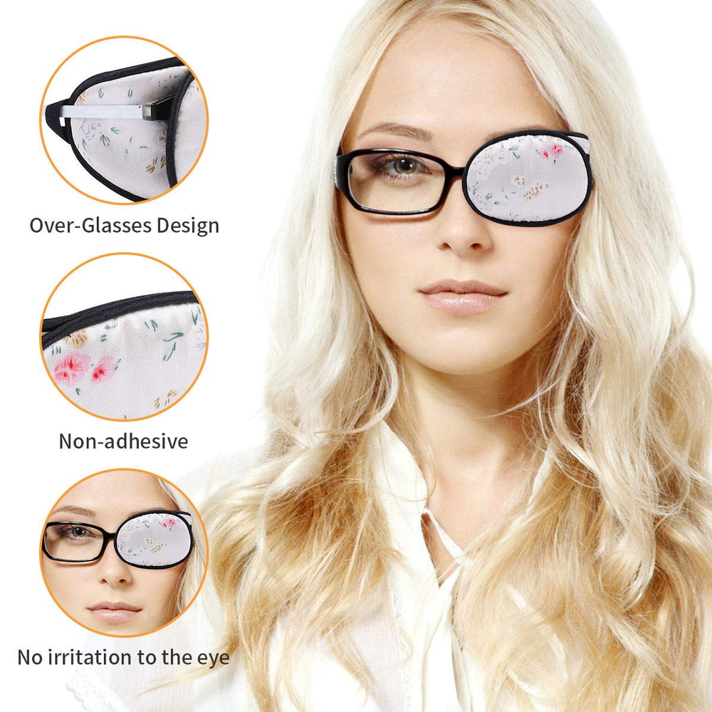 Close-up of mulberry silk texture on eZAKKA eye patch for adults