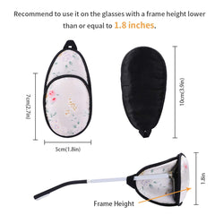 Left or right eye patch design for amblyopia and strabismus