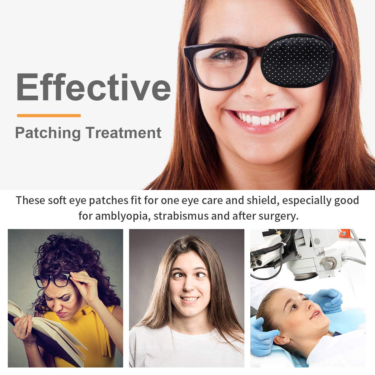 Product view with packaging and care instructions for eZAKKA eye patches