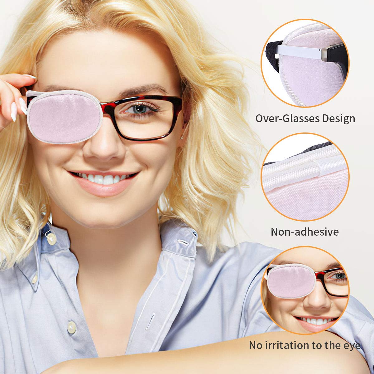 eZAKKA Silk Eye Patch for Adults in light green