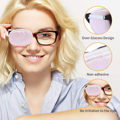 eZAKKA Silk Eye Patch for Adults in light green