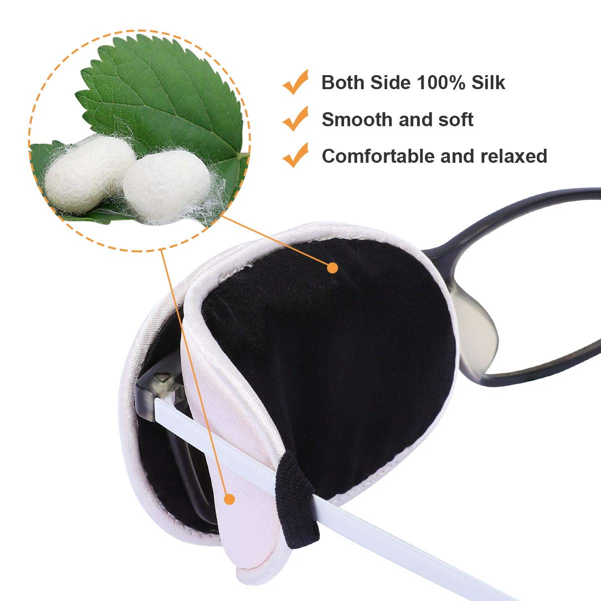 Glasses-friendly single-eye occlusion eye patch