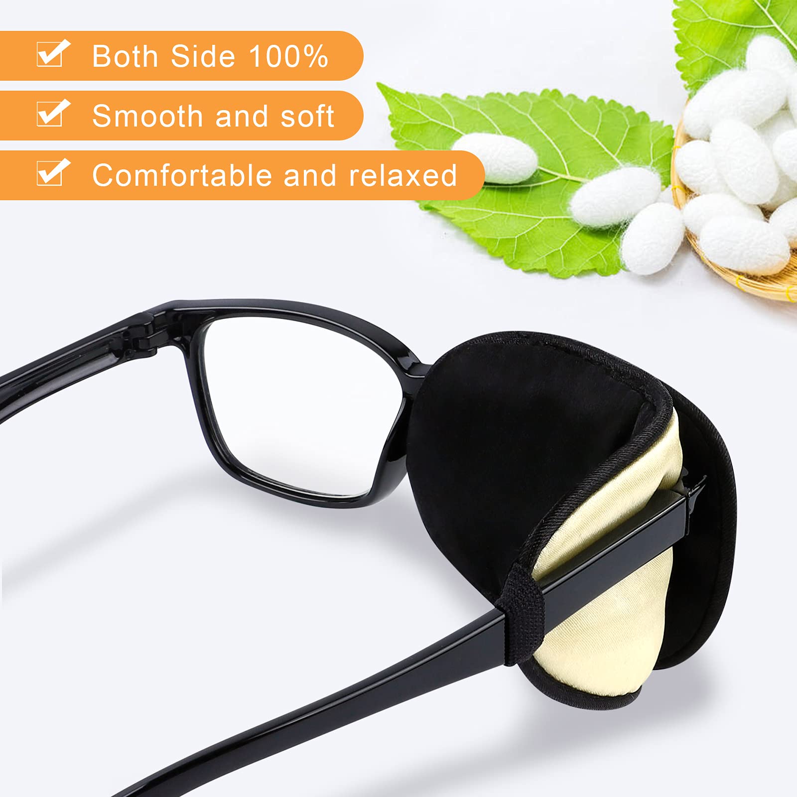 Over-glasses eye patch design for wearing with glasses