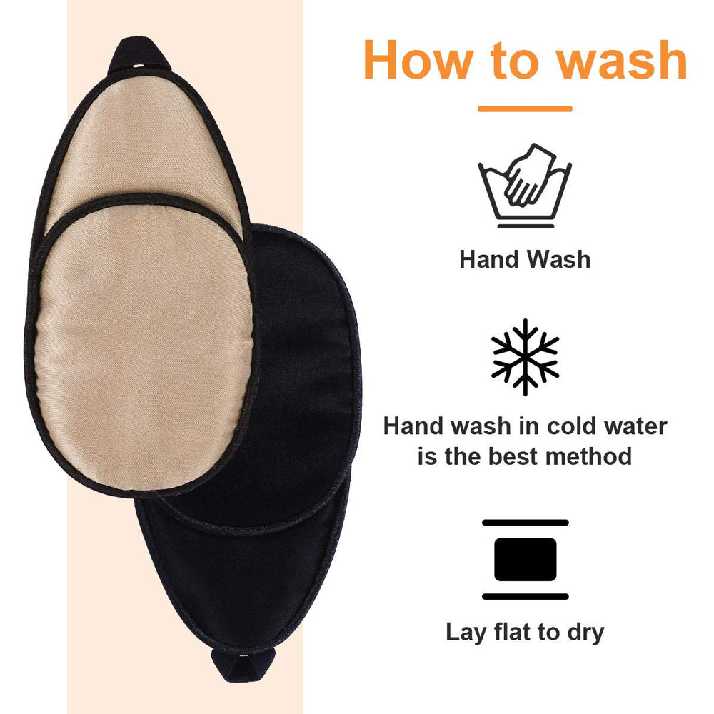 Reusable and washable eZAKKA eye patches in brown and black
