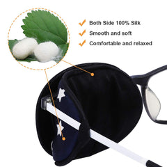 Silk eye patch material made from 100% mulberry silk