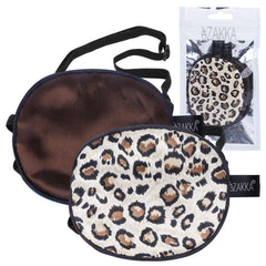 eZAKKA Silk Eye Patch Brown Leopard – right eye, 8.5x7.5 cm