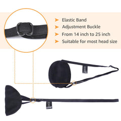 Elastic adjustable strap on silk eye patch