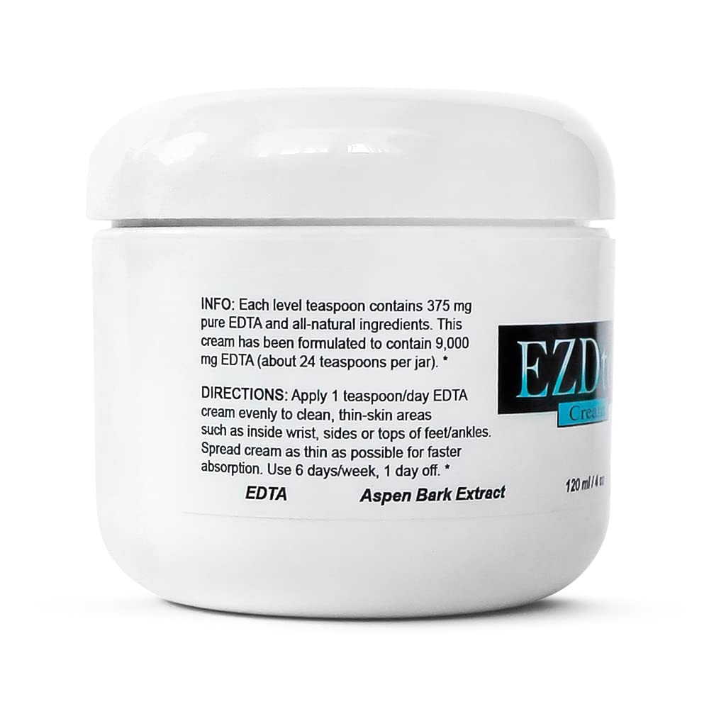 EZDtox Cream label and ingredients panel