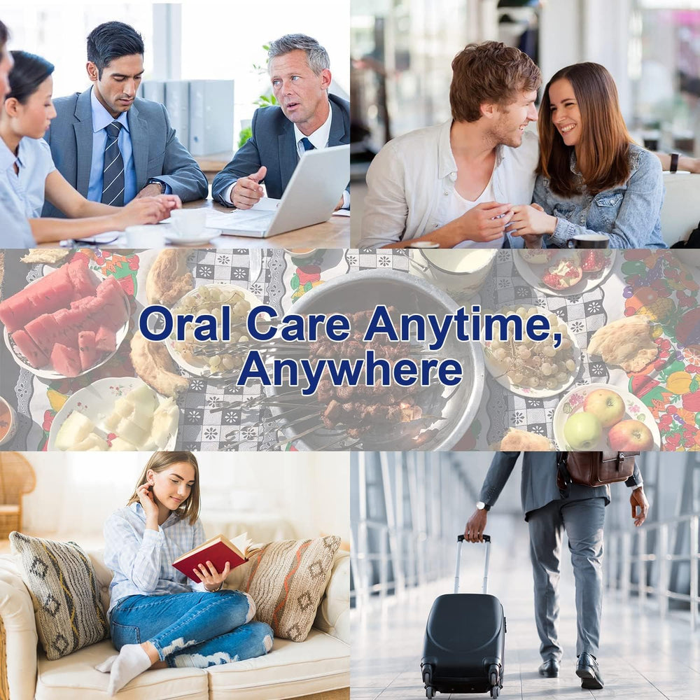 Portable EZGO teeth wipes for travel and outdoors