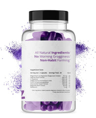 Ingredient overview: valerian root extract, L-Theanine, GABA, 5-HTP, chamomile