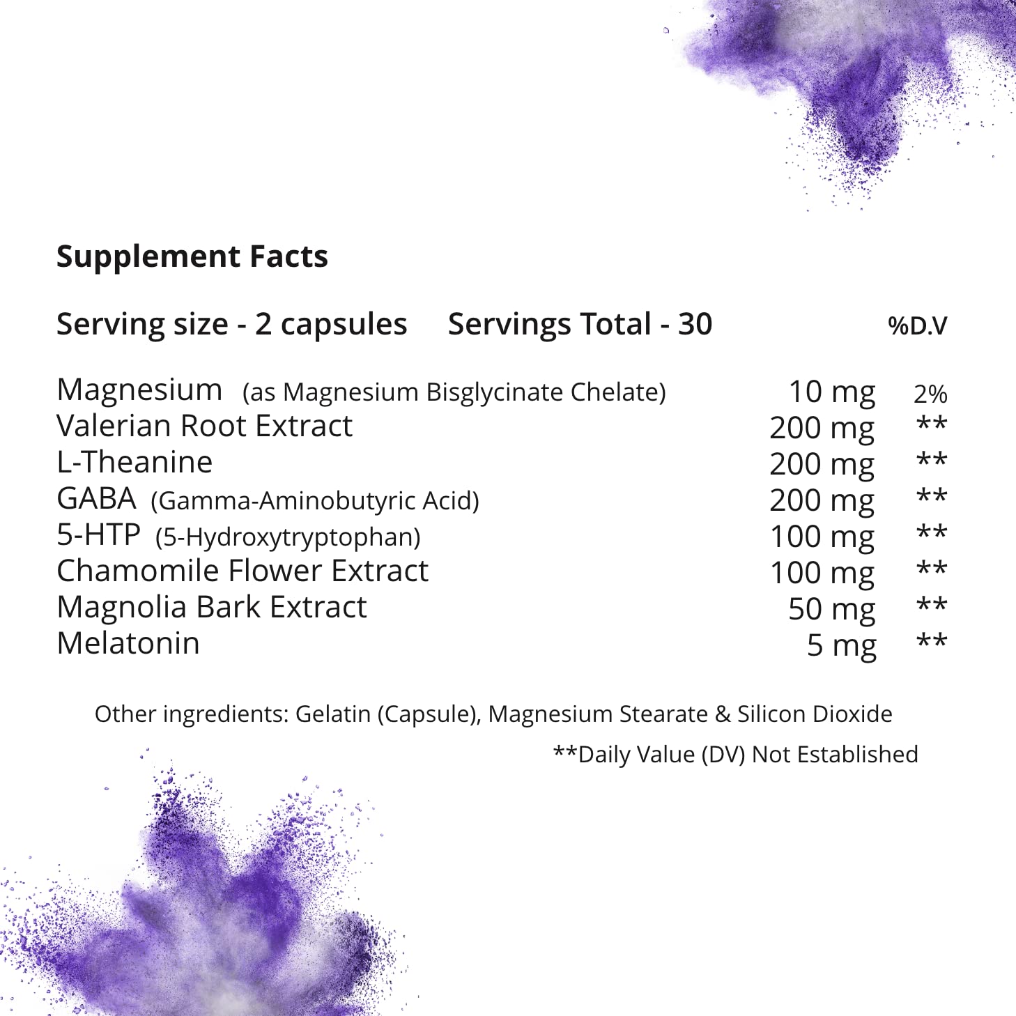 Serving guidance: two capsules before bedtime