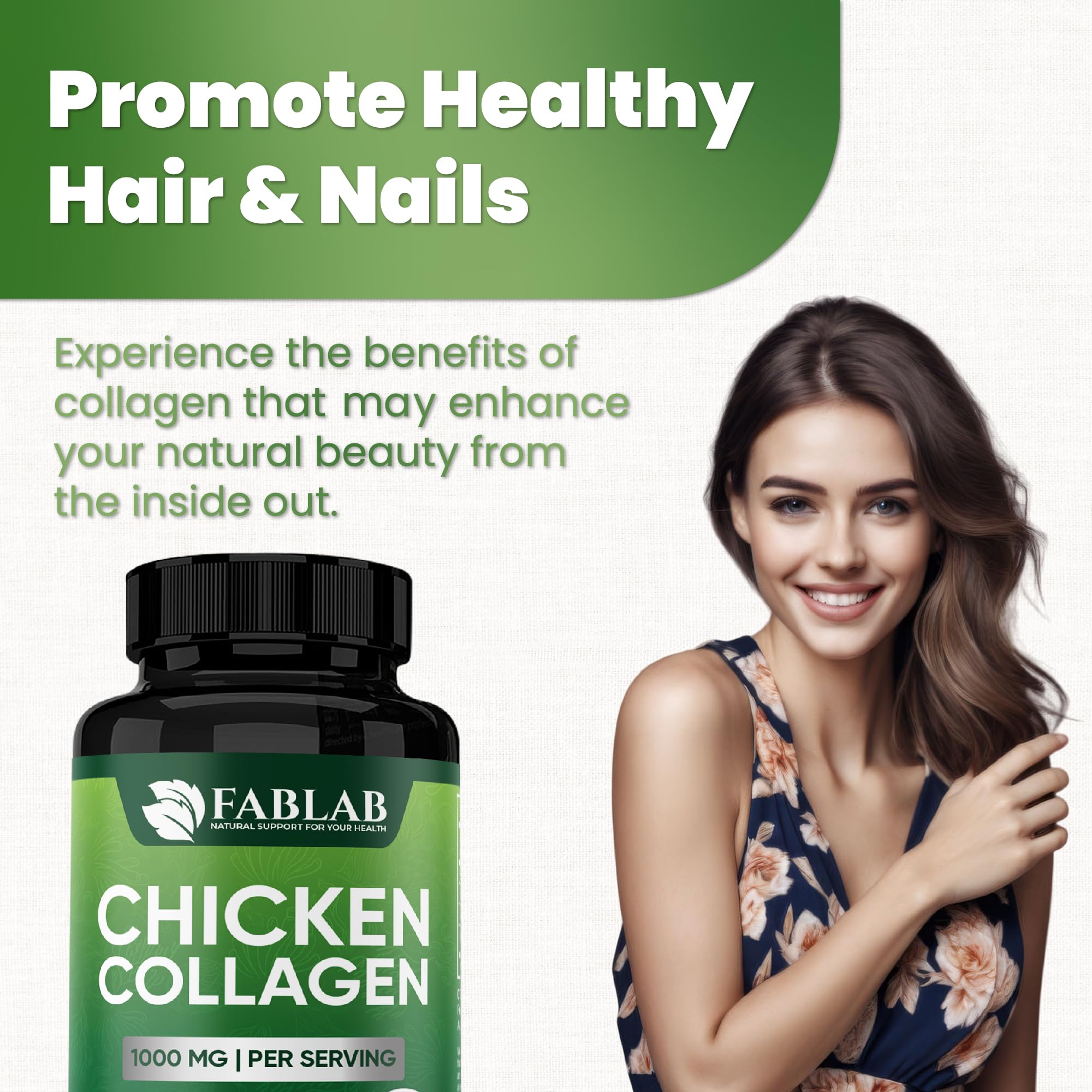 100 capsules packaging of FabLab Chicken Collagen Type II