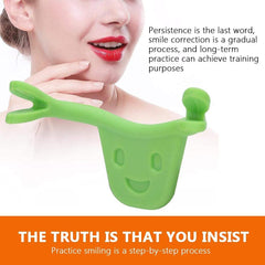 Green Face Trainer Smiling Maker in use