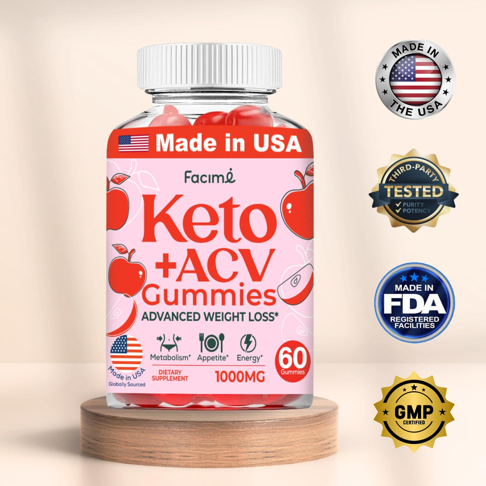 Side view of Facime Premium Keto ACV Gummies