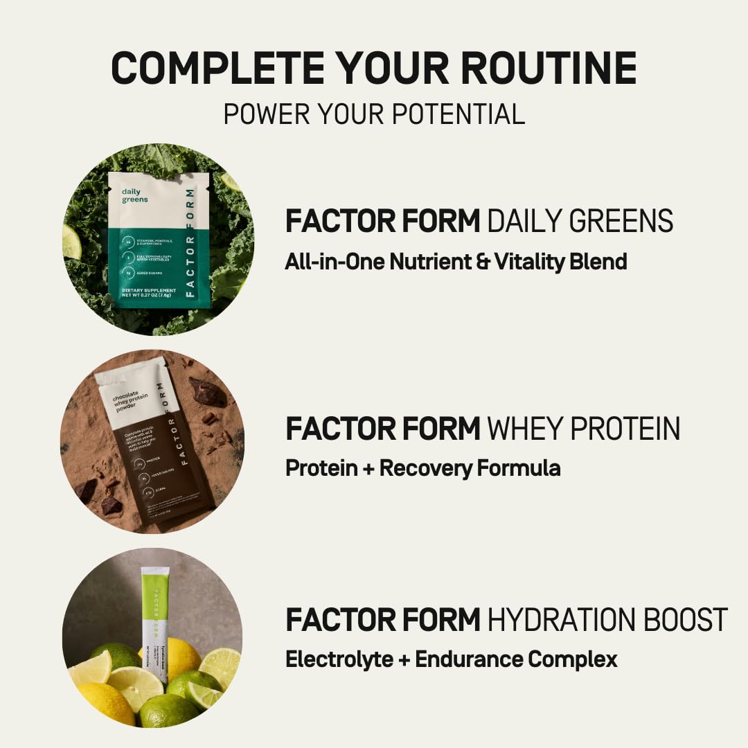 FACTOR FORM Hydration Boost orange-yuzu packet highlighting quick hydration benefits