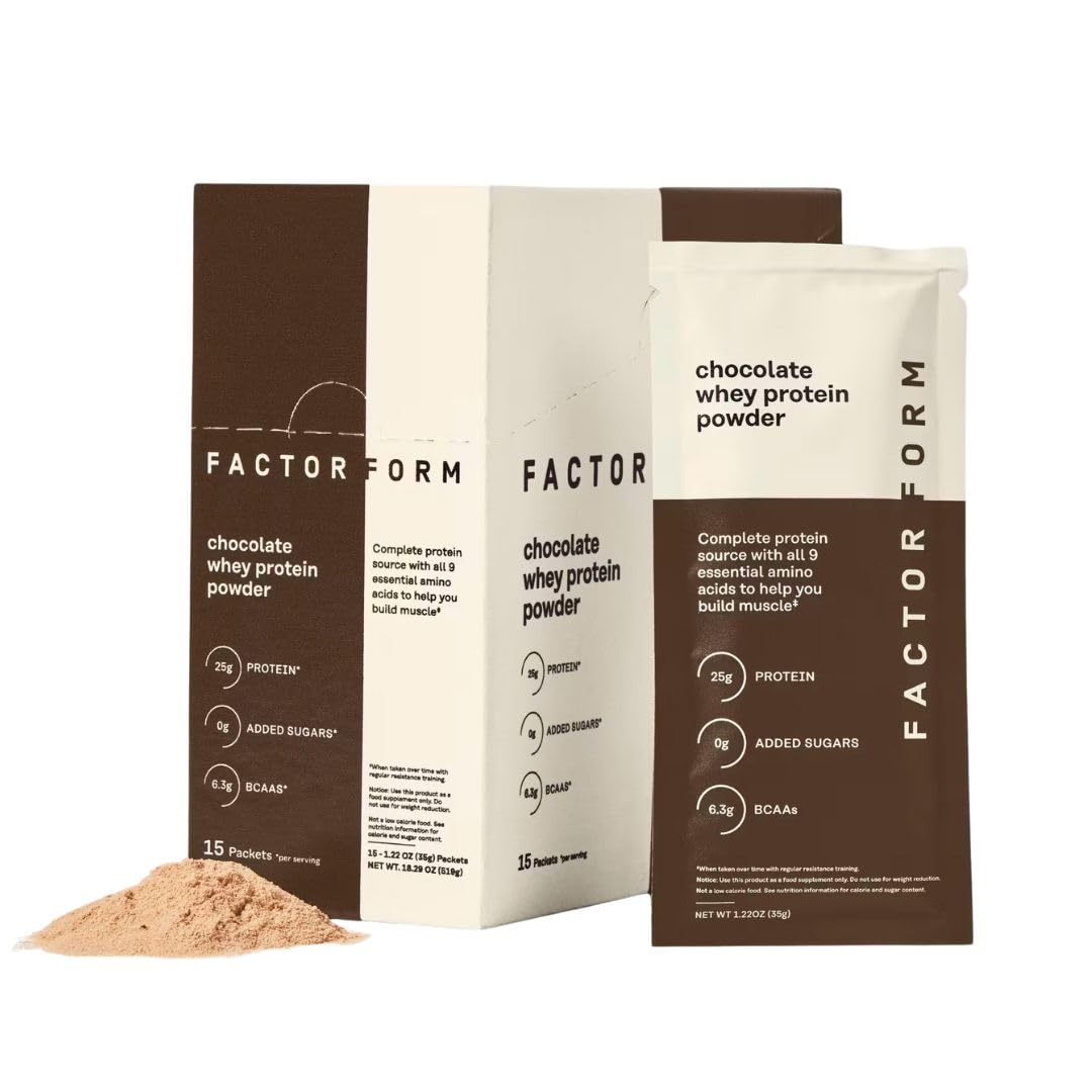 Factor Form Whey Protein canister front view for recovery support