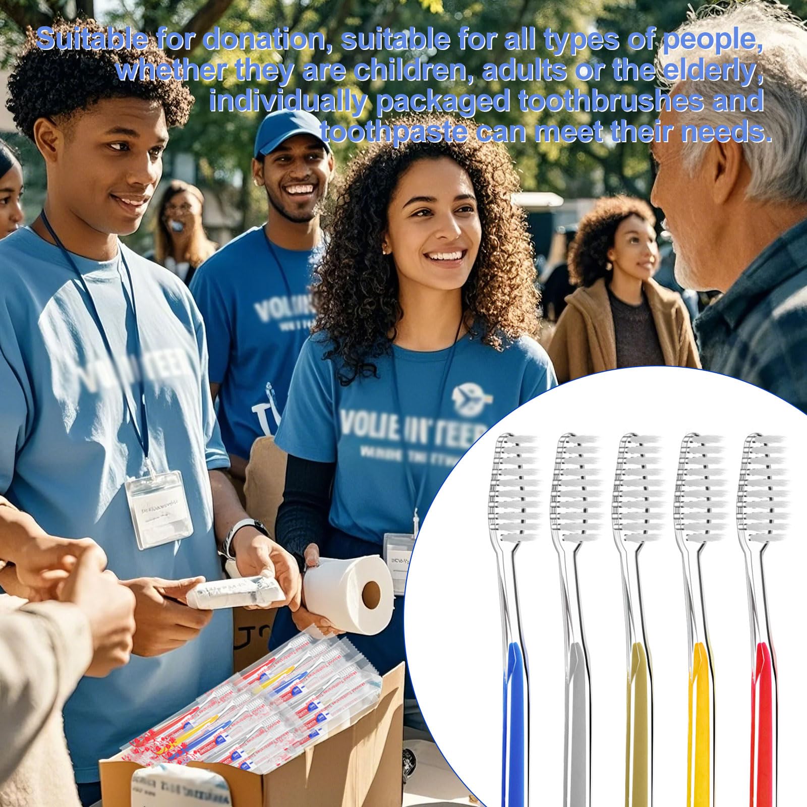fafortune five-color disposable toothbrushes travel kit