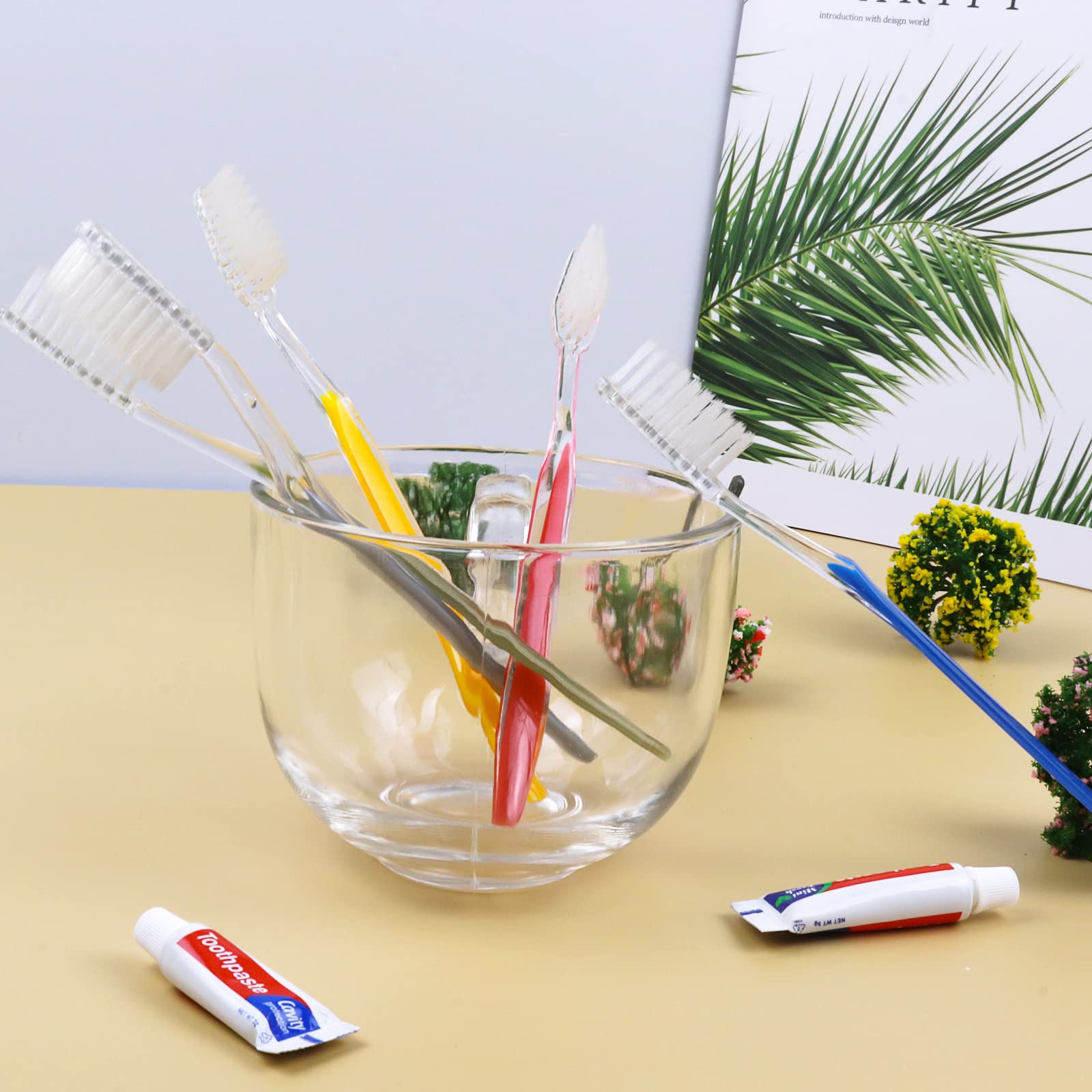 fafortune plastic disposable toothbrushes set for travel