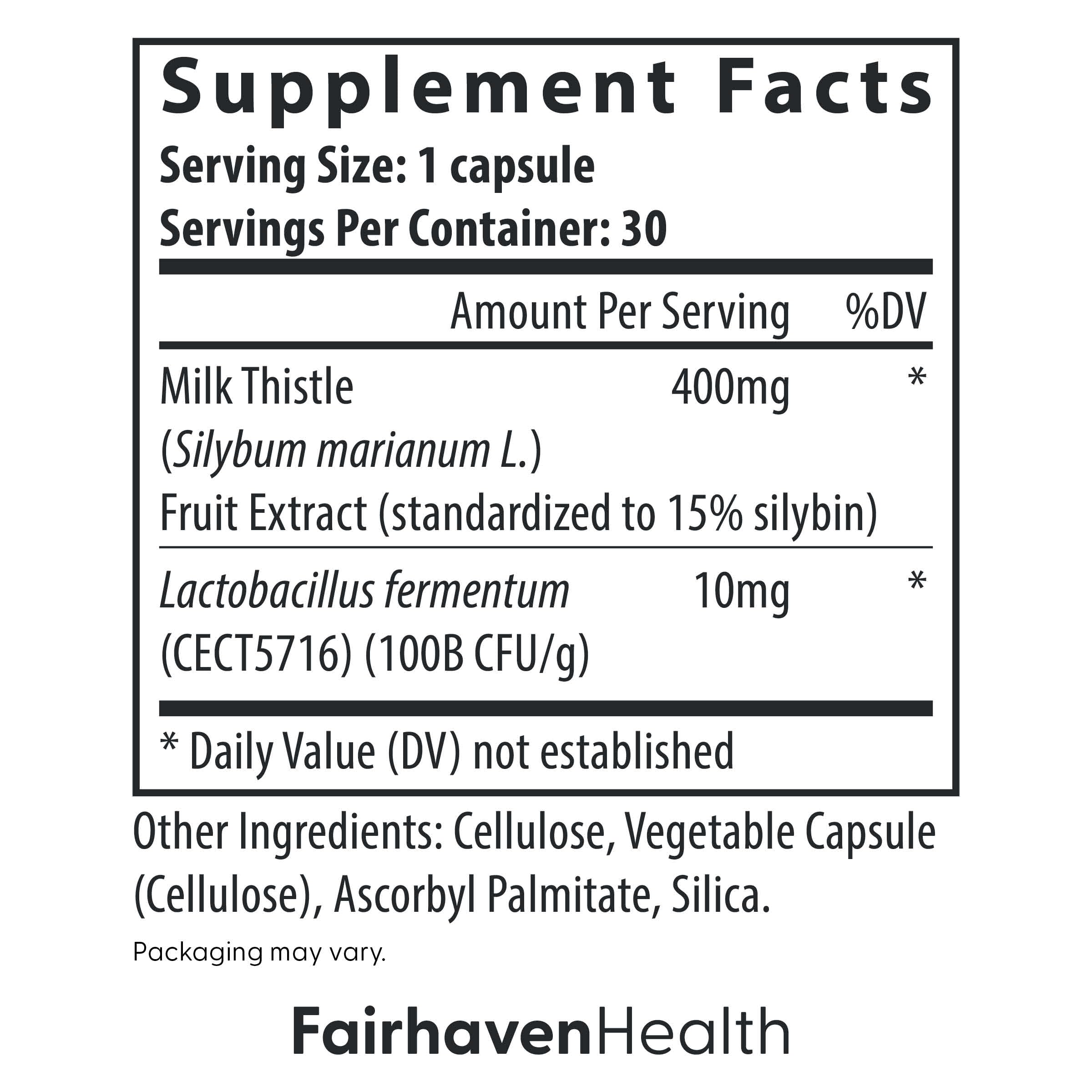 Close-up of 30 capsules in bottle