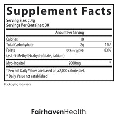 Fairhaven Health powder dissolving in glass showing quick preparation benefit