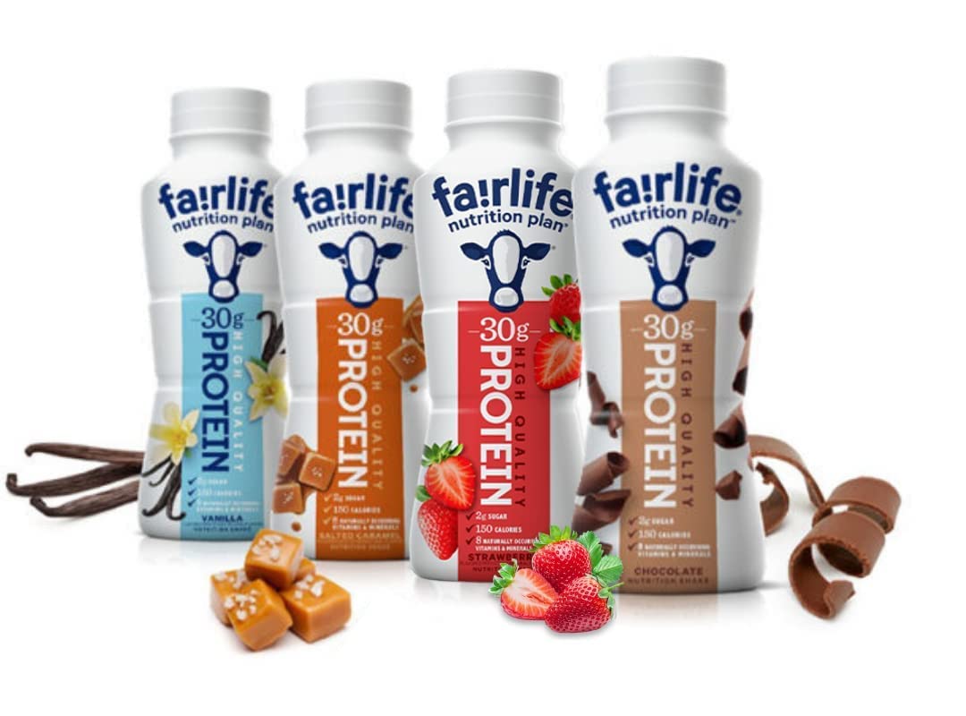 On-the-go Fairlife Nutrition Plan High Protein Shake bottle in hand