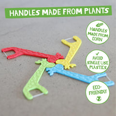 Fairy Floss kids dental flossers in four colors