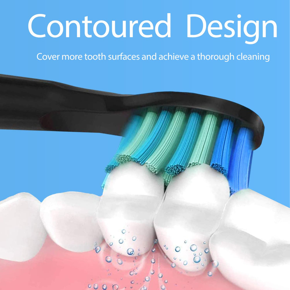 Soft, rounded-end bristles for gentle brushing