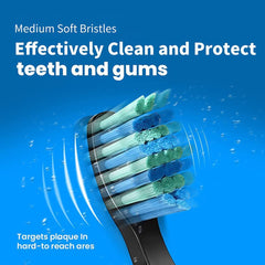 Medium soft black bristles on FairyWill head