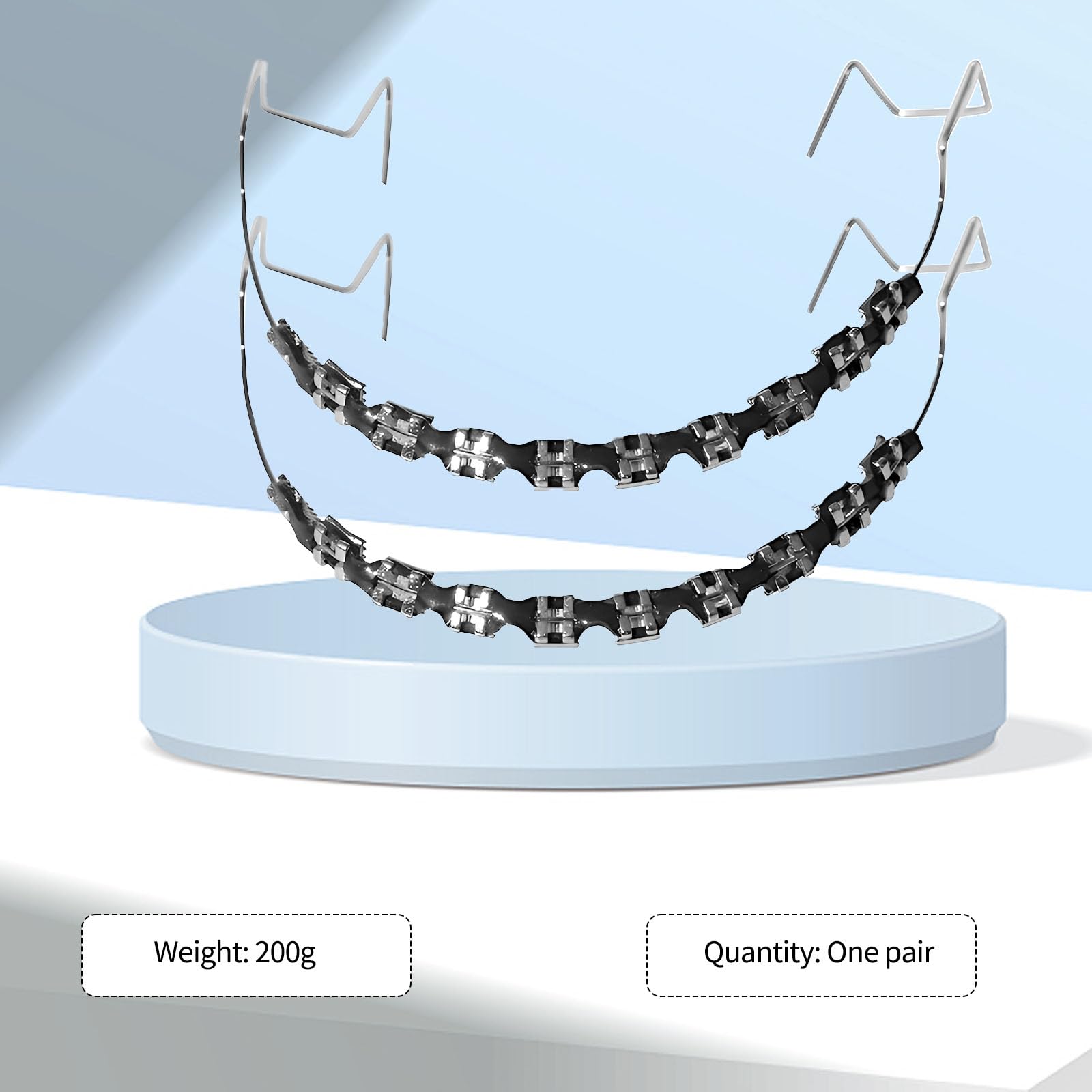 Black braces fake retainer set - 2nd pair for dental education