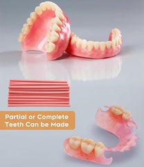 Temporary denture material compatible with plaster molds