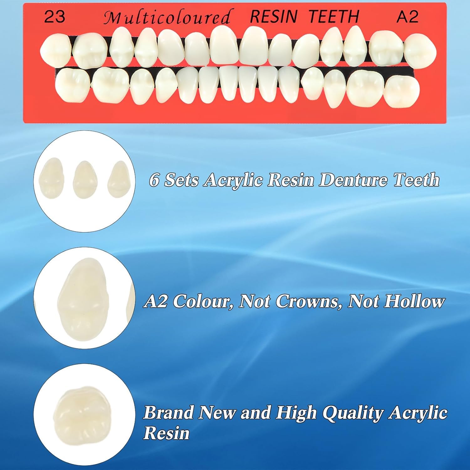 Fake teeth kit designed for missing teeth replacement